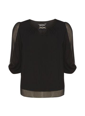 Dorothy Perkins *billie & Blossom Black Trim Bubble Blouse