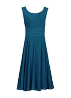 Dorothy Perkins *jolie Moi Petrol Blue Belted Fit And Flare Dress