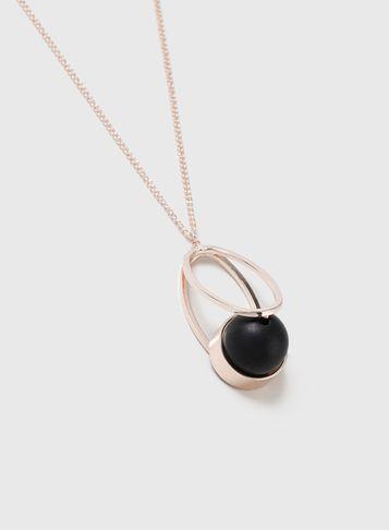 Dorothy Perkins Black Ball Circle Necklace