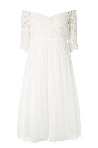 Dorothy Perkins *showcase White Bonita Bridal Bardot Dress