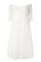 Dorothy Perkins *showcase White Bonita Bridal Bardot Dress
