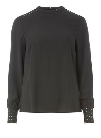 Dorothy Perkins Black Embellished Cuff Top
