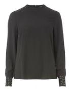 Dorothy Perkins Black Embellished Cuff Top