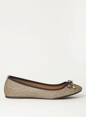 Dorothy Perkins Gold Glitter 'pandora' Pumps