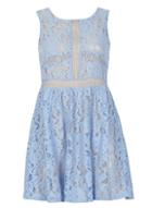 *voulez Vous Pale Blue Lace Ladder Dress