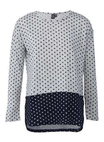 *izabel London Grey Heart Print Knitted Jumper