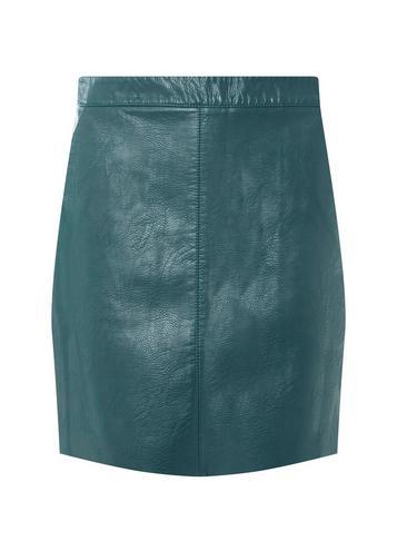 Dorothy Perkins Green Pu Pocket Mini Skirt