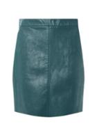 Dorothy Perkins Green Pu Pocket Mini Skirt