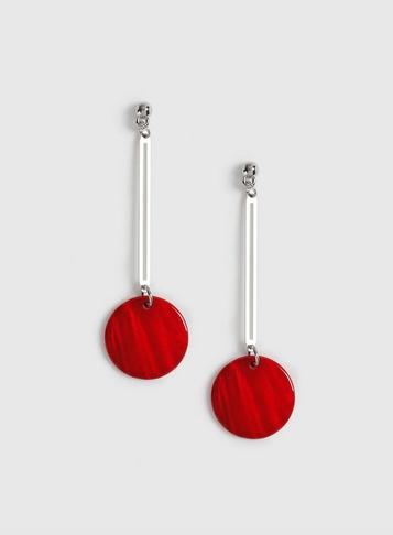 Dorothy Perkins Red Shell Drop Earrings