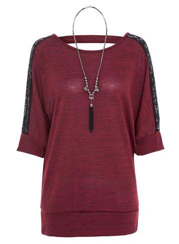 Dorothy Perkins *quiz Berry And Black Necklace Top