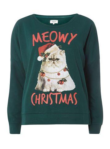 Dorothy Perkins *only Cat Xmas Sweat