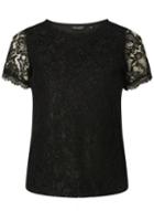 Dorothy Perkins Black Cornelli Lace T-shirt