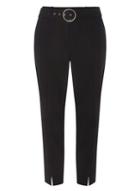 Dorothy Perkins Black Circle Belt Tapered Trousers