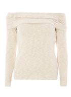 Dorothy Perkins Beige Ruched Bardot Top