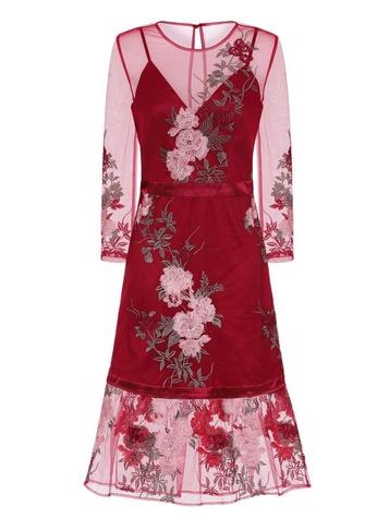 Dorothy Perkins *chi Chi London Embroidered Skater Dress