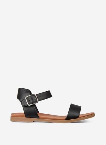 Dorothy Perkins Wide Fit Black Francine Sandals