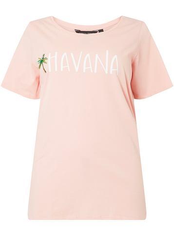 Dorothy Perkins Dp Curve Pink Havana Motif T-shirt