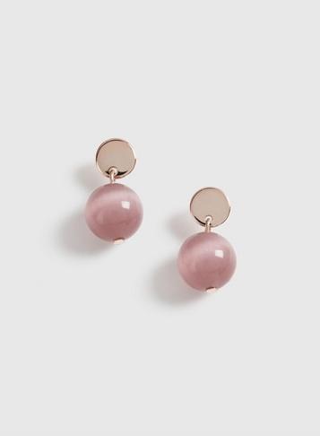 Dorothy Perkins Pink Cats Eye Drop Earrings