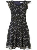 Dorothy Perkins *billie & Blossom Navy Printed V-neck Skater Dress