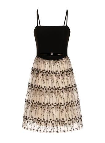 Dorothy Perkins Black Floral Embroidered Prom