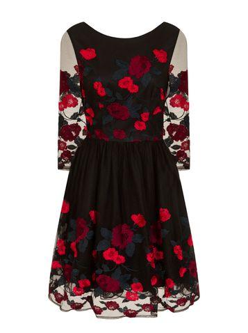 Dorothy Perkins *chi Chi London Black Baroque Style Prom Dress