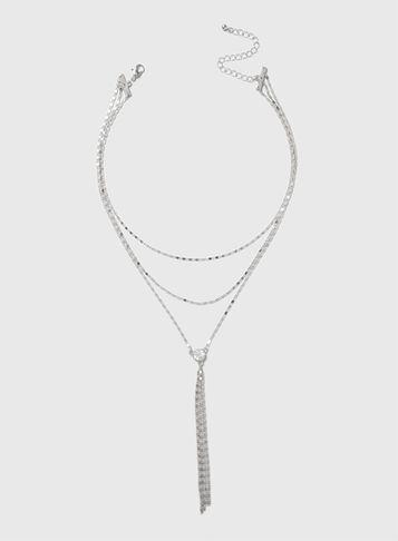 Dorothy Perkins Silver Lariat Necklace