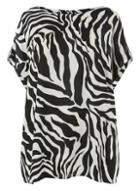 Dorothy Perkins *dp Curve Monochrome Zebra Zip Back T-shirt