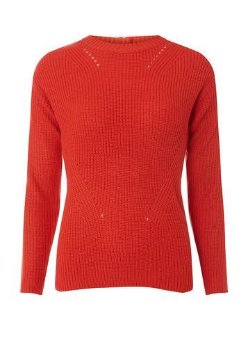 Dorothy Perkins *tall Red High Neck Zip Jumper