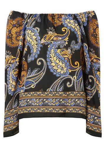 Dorothy Perkins Cobalt Paisley Print Square Neck Top