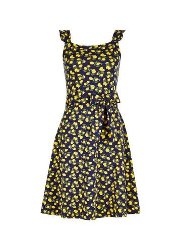 Dorothy Perkins Multi Colour Tie Waist Fit And Flare Dress