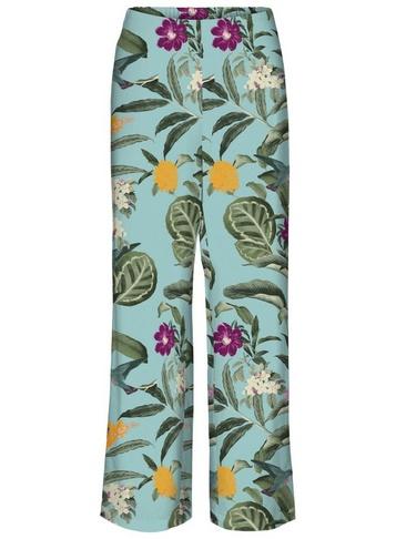 *vero Moda Turquoise Floral Print Palazzo Trousers
