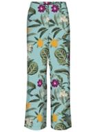 *vero Moda Turquoise Floral Print Palazzo Trousers