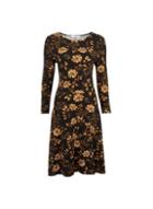 Dorothy Perkins *tall Black And Yellow Floral Dress