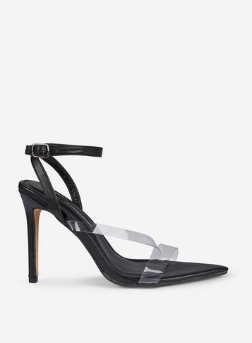 Dorothy Perkins Black Bae Perspex Heeled Sandals