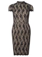 Dorothy Perkins Black Lace Beaded Pencil Dress