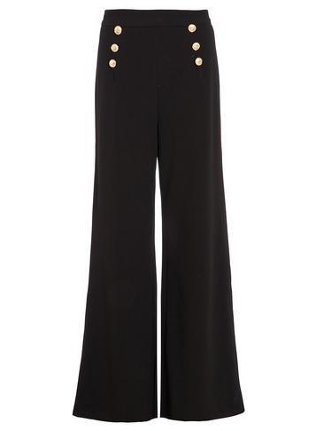 Dorothy Perkins *quiz Black Gold Palazzo Trousers