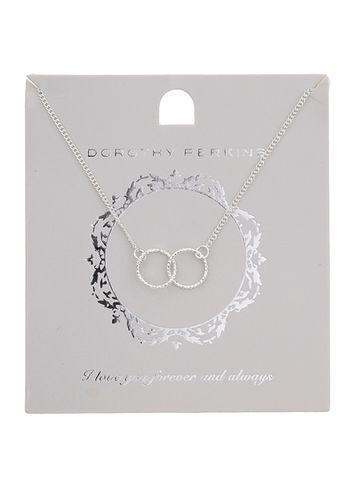 Dorothy Perkins Ditsy Double Ring Necklace