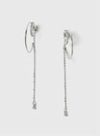 Dorothy Perkins Silver Hoop And Chain Drop Earrings