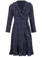 Dorothy Perkins *navy Dotty Wrap Dress