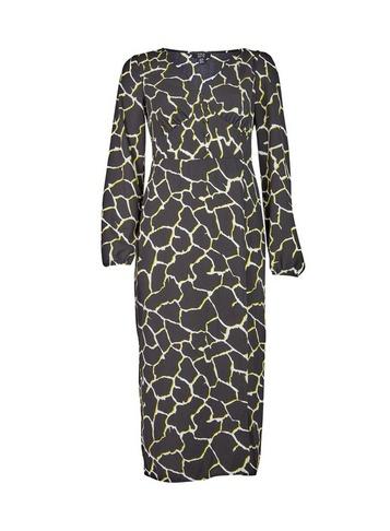 *lola Skye Black Button Split Midi Dress