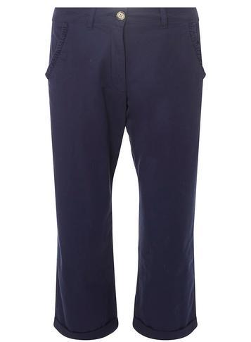 Dorothy Perkins Navy Frill Pocket Crop Chinos
