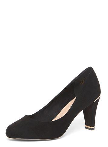 Dorothy Perkins Black 'emma' Metal Court Shoes