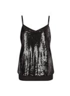 Dorothy Perkins Black Sequin Detail Camisole Top