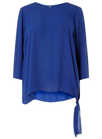 Dorothy Perkins Dp Curve Cobalt Tie Side Blouse