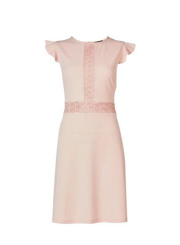 Dorothy Perkins *pink Blush Trim A-line Dress