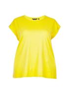 Dorothy Perkins *dp Curve Yellow Roll Sleeve T-shirt