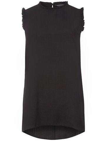 Dorothy Perkins *tall Black Gingham Shell Top