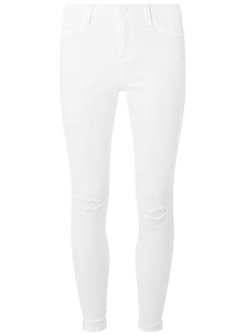 Dorothy Perkins White Rip Darcy Ankle-grazer Jeans