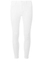 Dorothy Perkins White Rip Darcy Ankle-grazer Jeans