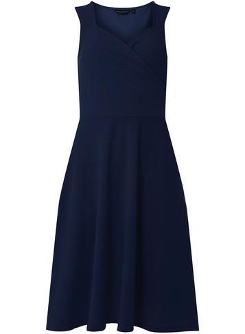 Dorothy Perkins *tall Navy Sweetheart Wrap Dress